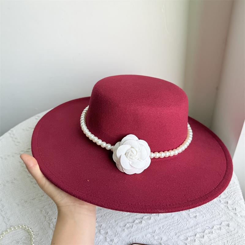 Fedora's met 9 cm rand, platte hoed met brede rand, panamese dames heren jazzhoed, kerkhoed, Britse dames fedora's, herenhoed: Deep Blue