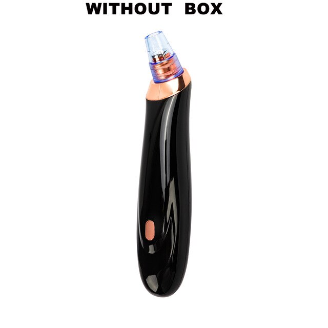 Blackhead Remover Electric Face Acne Black Dot Pimple Microcrystalline Blackhead Vacuum Cleaner Pore Blackhead Skin Care Tools: Black No Box