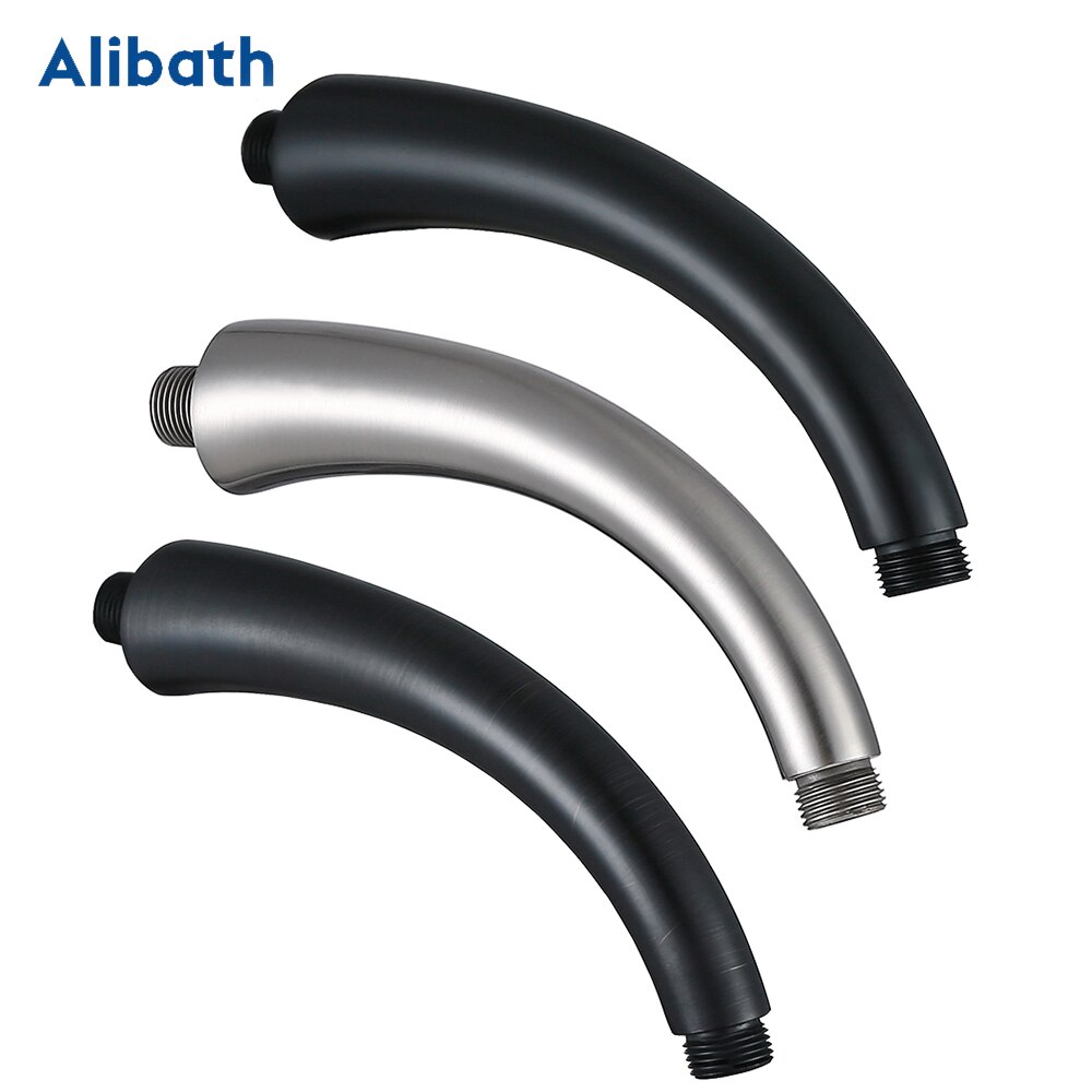 Wall Mounted &amp; Ceiling Mounted Shower Arm Solid Brass Material Matte Black Bathroom Shower Accessories 3 Choice .