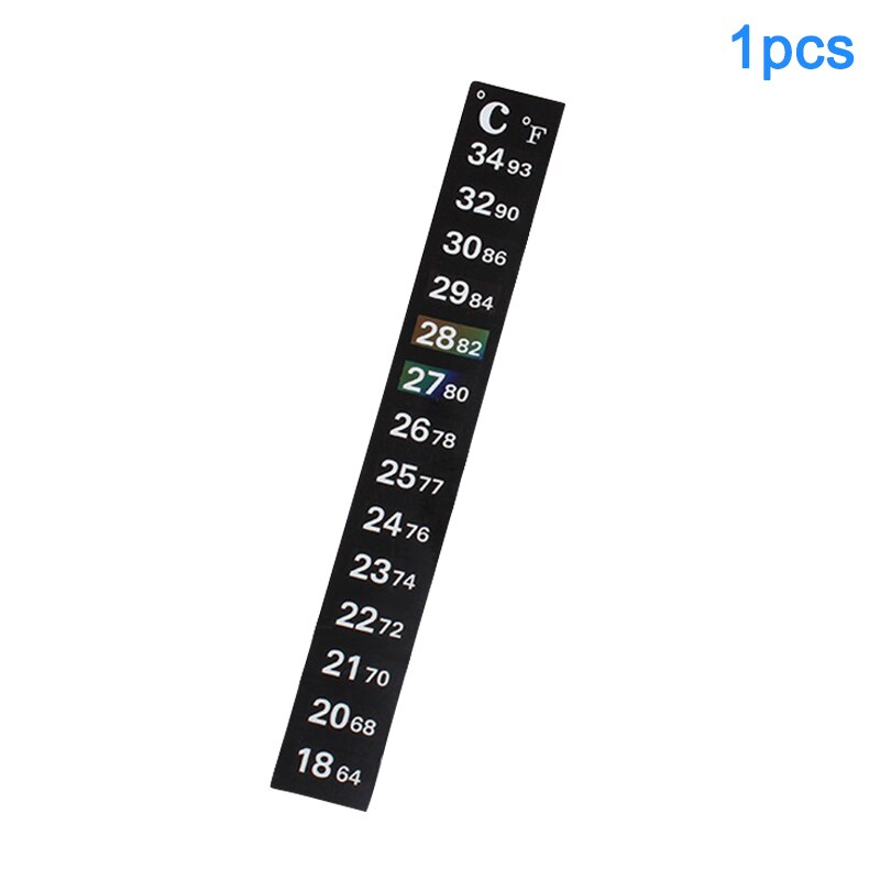 Fish Tank Aquarium Thermometer Temperature Strip Stick-on Degree Celsius Fahrenheit Display I88: 1 pcs