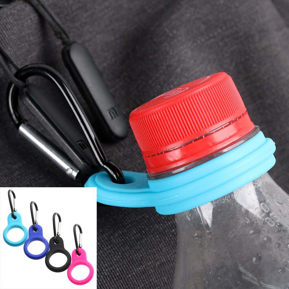 Sports Outdoor Kettle Buckle Carabiner Water Bottle Holder Camping Hiking Aluminum Rubber Buckle Hook