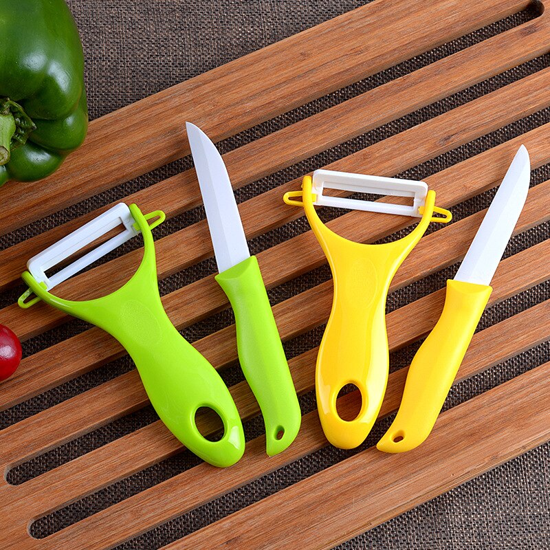 The Ceramic Kitchen Knives White Pure color Handle Paring Pare Peel Slice Cooking Tool Ceramic Knife