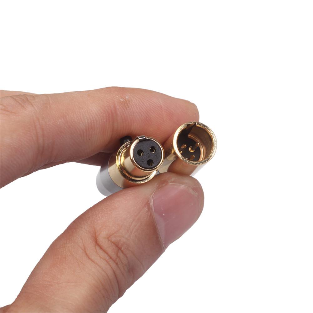 Mini XLR 3-pin small plug XLR audio microphone connector for straight microphone welding microphone