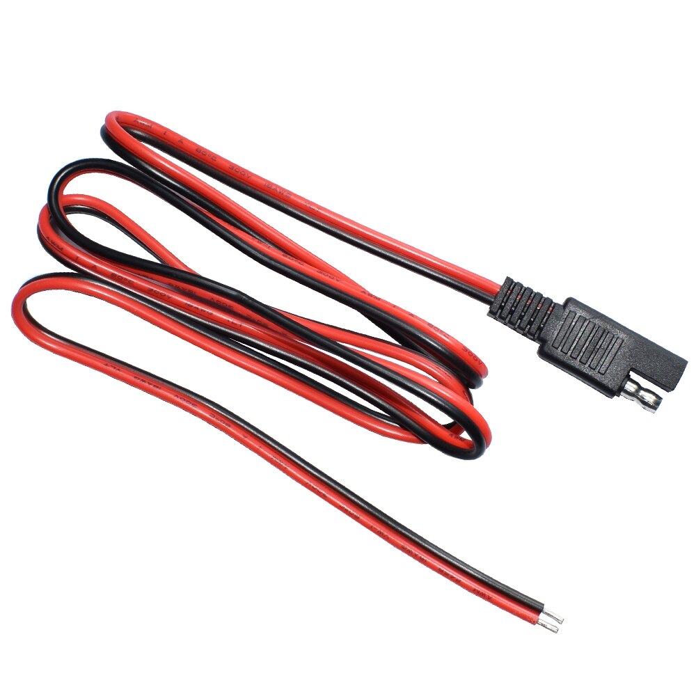 Sae plug 100cm sae power automotive forlænger kabel 18 awg hurtig frakobling plug til bil motorcykel solpanel batteriopladere