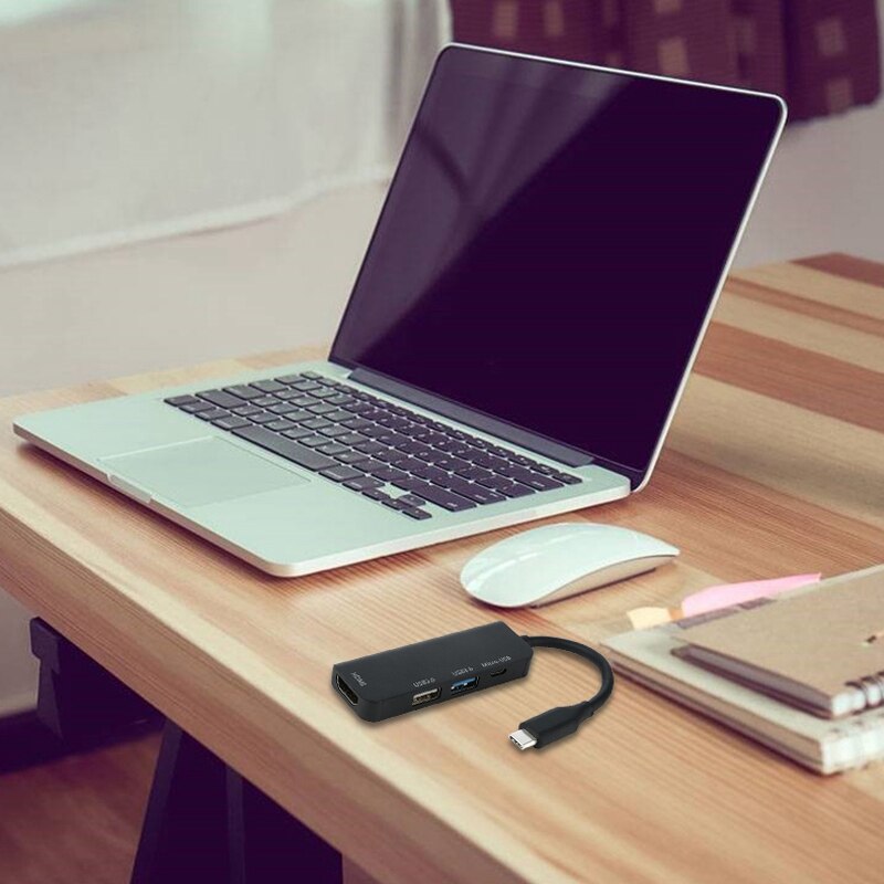 Hub Tpye-C To Micro-Usb 3.0 2.0 Hdmi Thunderbolt 4 Port Splitter Adapter Compatible For Macbook Pro Samsung Galaxy S9/S8/Note