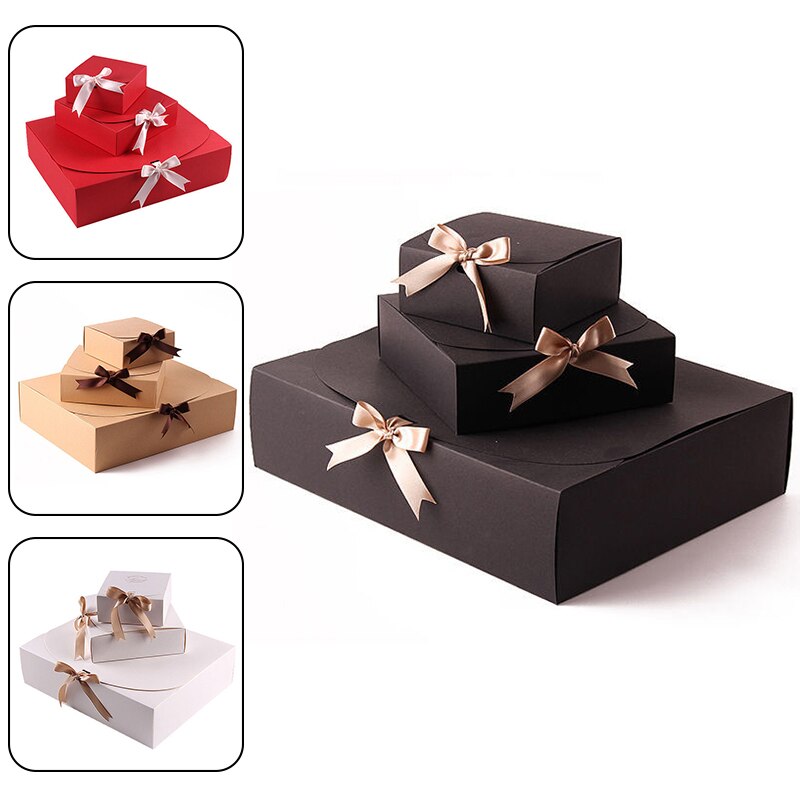 White/Black/Red/Yellow Box Event & Party Supplies Packaging Wedding Birthday Handmade Candy Chocolate Box