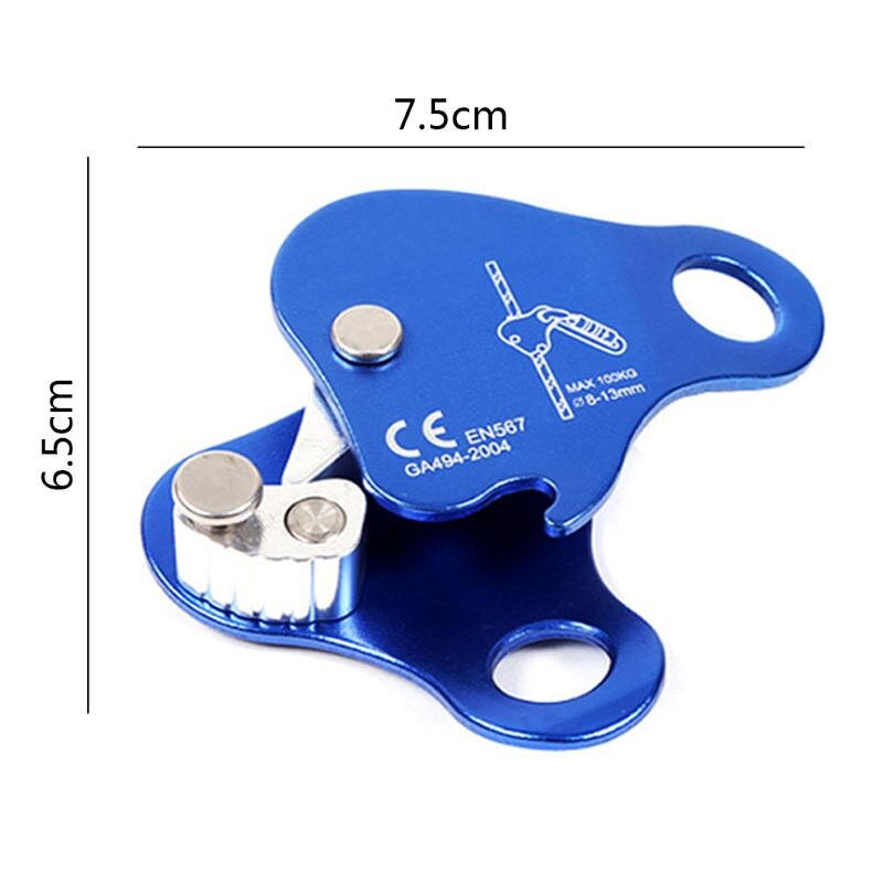 Climbing Rope Grab Outdoor Rope Grip Hand Accessories Rescue Belay ​Device Fall Arrest Clamp Portable Climbing Rigging