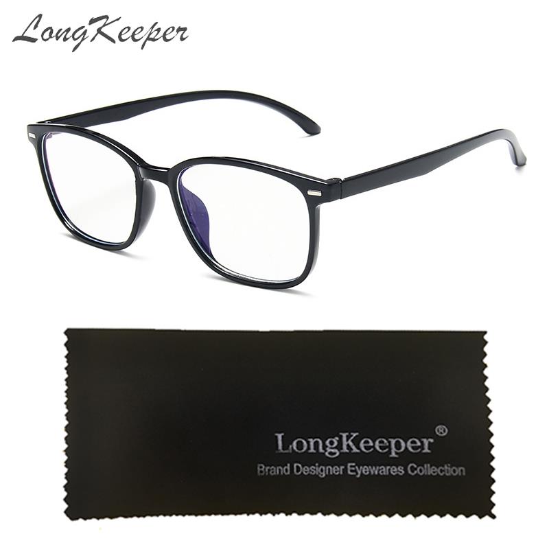 Longkeeper Ultralichte Bril Frame Mannen Vierkante Brillen Zwart Rood Clear Lens Bril Voor Vrouwen Optische Frame