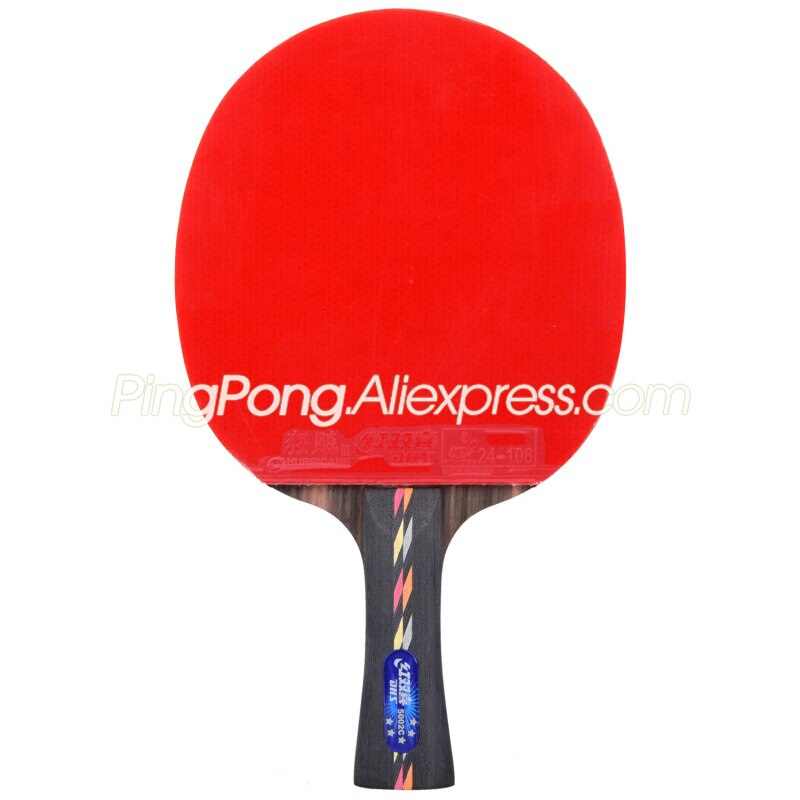 DHS 5 Star CARBON Table Tennis Racket 5-STAR 5002C with Bag Case DHS Hurricane 3 Rubber Original DHS Ping Pong Bat Set