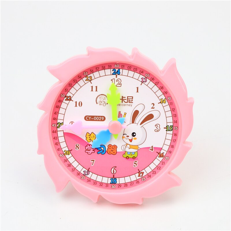Children learning clock Mathematics Early Childhood Teaching Tools: Pink