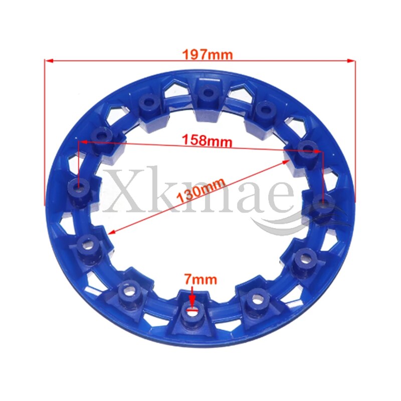 2Pcs 7-inch ATV Wheel Trim Hub Protection Decor Rim Cap Universal Vehicle All Terrain wheel Plastic Cover fit to 7 inch tires