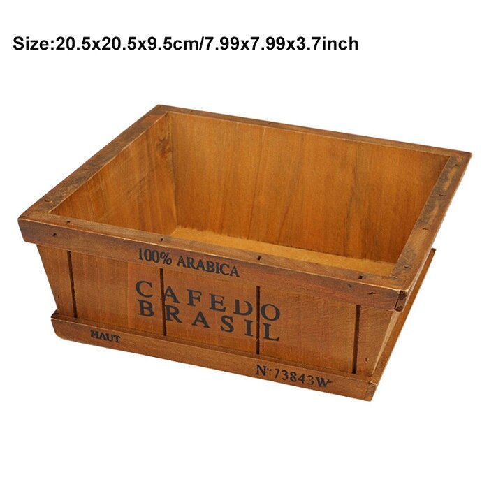 Maceta de madera para plantas suculentas maceta para jardinería suministros de Jardín de plantas: 205x205mm