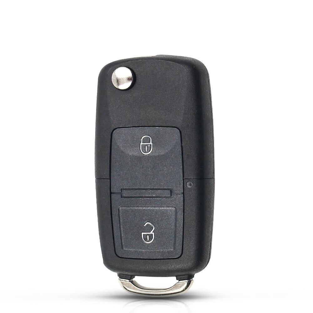 KEYYOU-mando a distancia con 2 botones para coche, 433MHz, 1J0 959 753 AG, funda con tapa para VW VolksWagen Beetle Bora Golf Passat Polo ID48 Chip