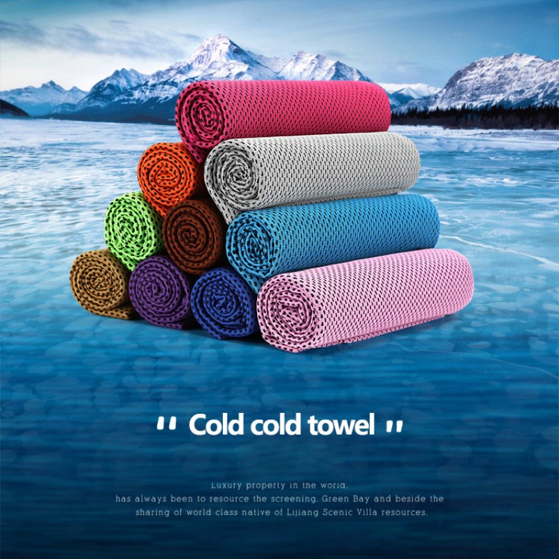 Koele Handdoek Ice Cold Blijvende Running Jogging Gym Kille Instant Cooling Outdoor Sport Handdoek Zwemmen Backpacken Handdoeken Zomer