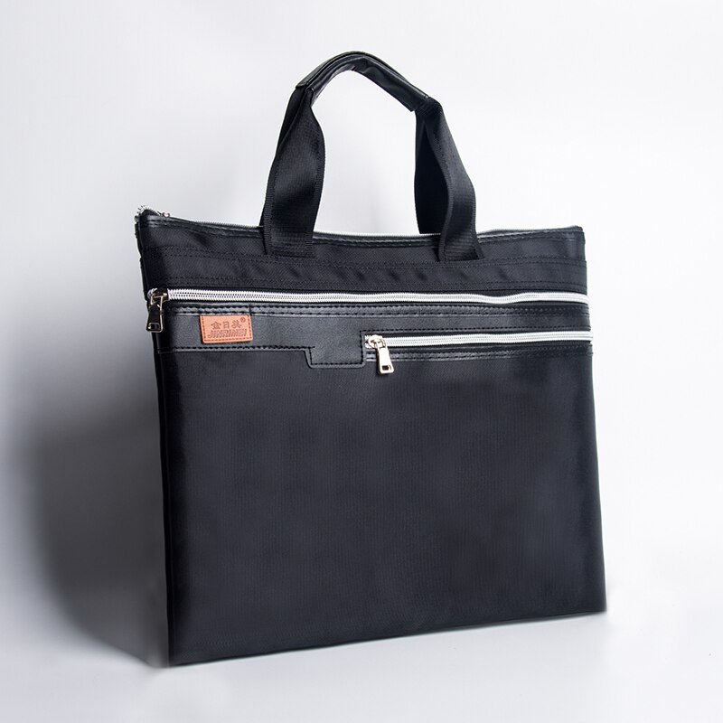 Canvas Office Zipper Bag For Portable File Bags Large Capacity Men's And Women's Handbags