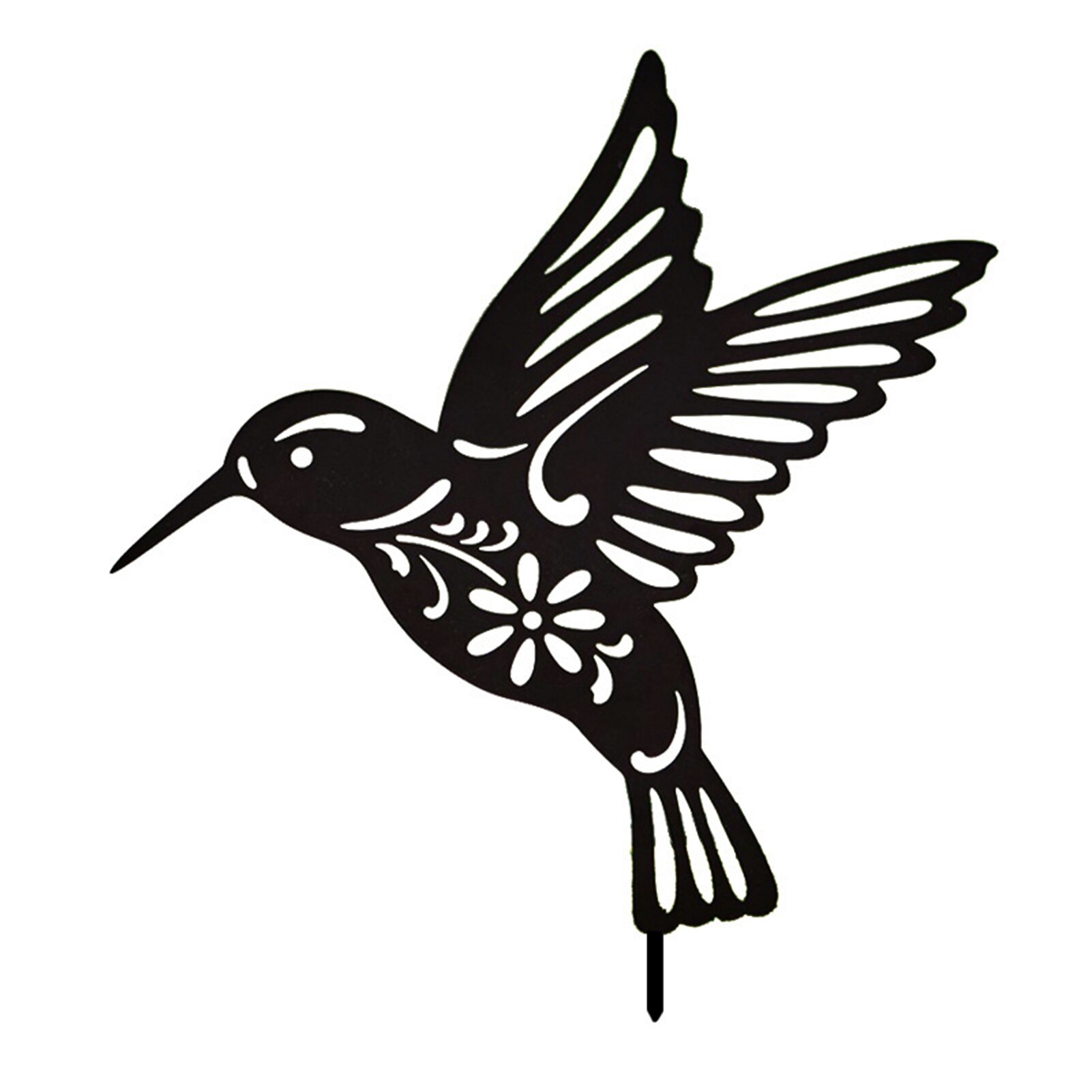 Yard Art Hummingbird Stake Tuin Decor Dier Silhouet Stake: Default Title