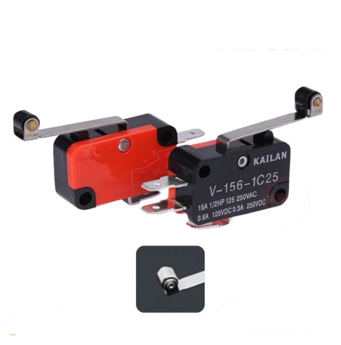 5 Pcs 15A 250VAC V-15 Push Button SPDT 1NO 1NC Micro Switch: V-156-1C25