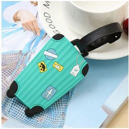 1pc Suitcase Cartoon Luggage Tags ID Tag Address Holder Identifier Label travel Accessories: B13