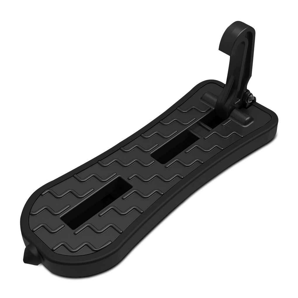 Foldable Car Roof Rack Step Car Door Step Multifunction Universal Latch Hook Auxiliary Foot Pedal Emergency Window Breaker: B Black