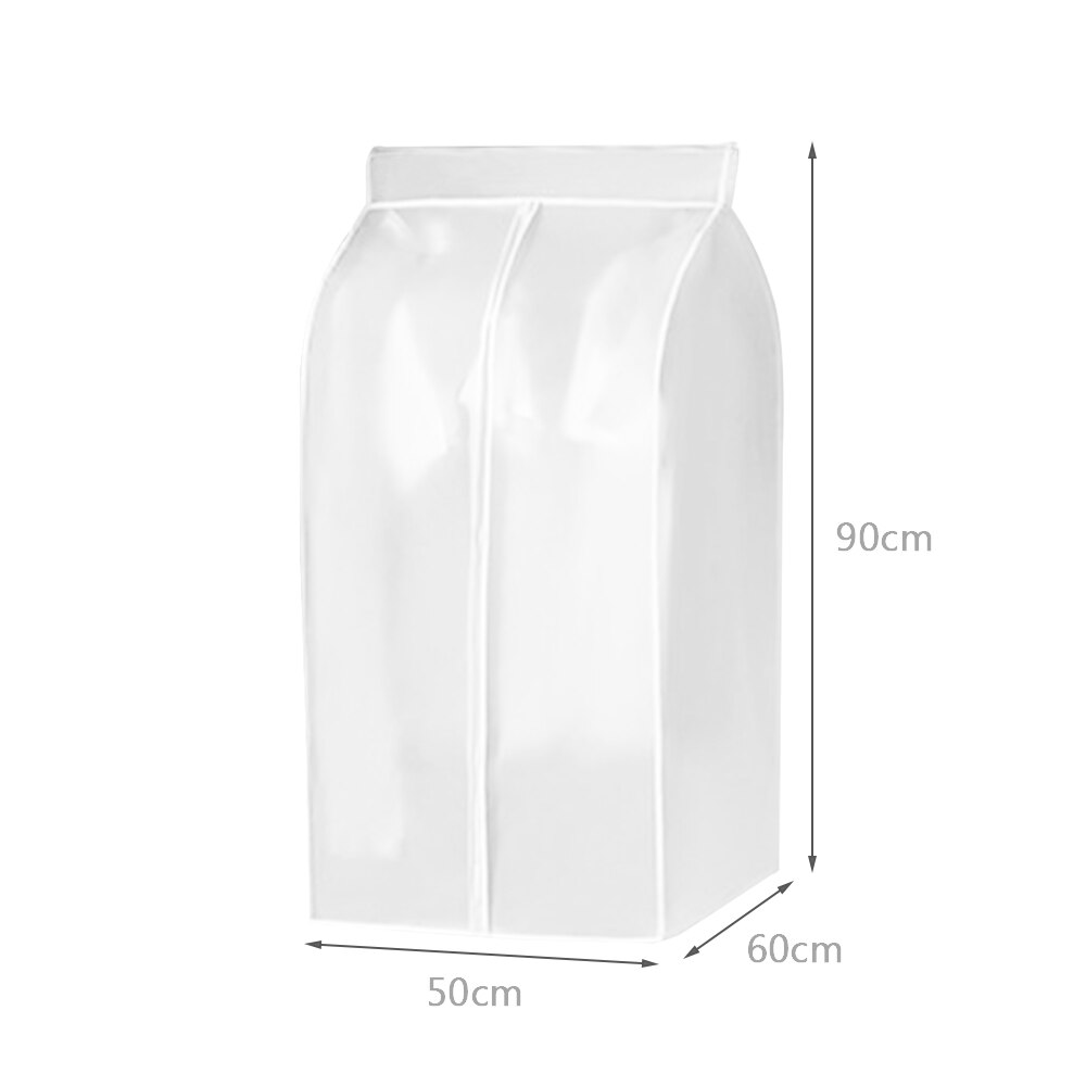 Clothes Hanging Dust Cover Dress Suit Coat Transparent Storage Bag Case Organizer Wardrobe Dress Clothing Hanging Dust Cover: Extra S