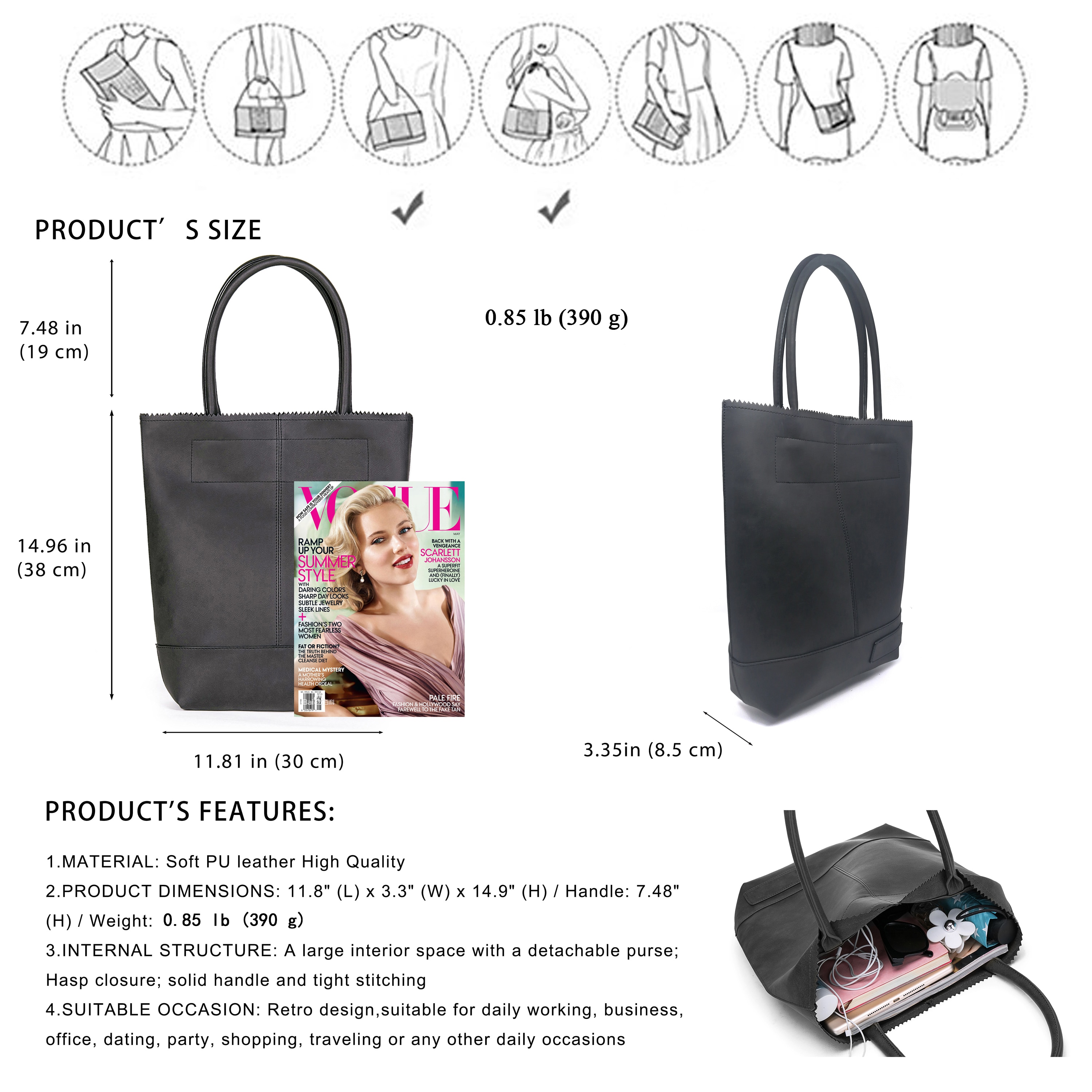 Top-poignée sacs pour femmes seau sac à main en cuir souple dame sac à bandoulière grande capacité femme fourre-tout sac | HB1001