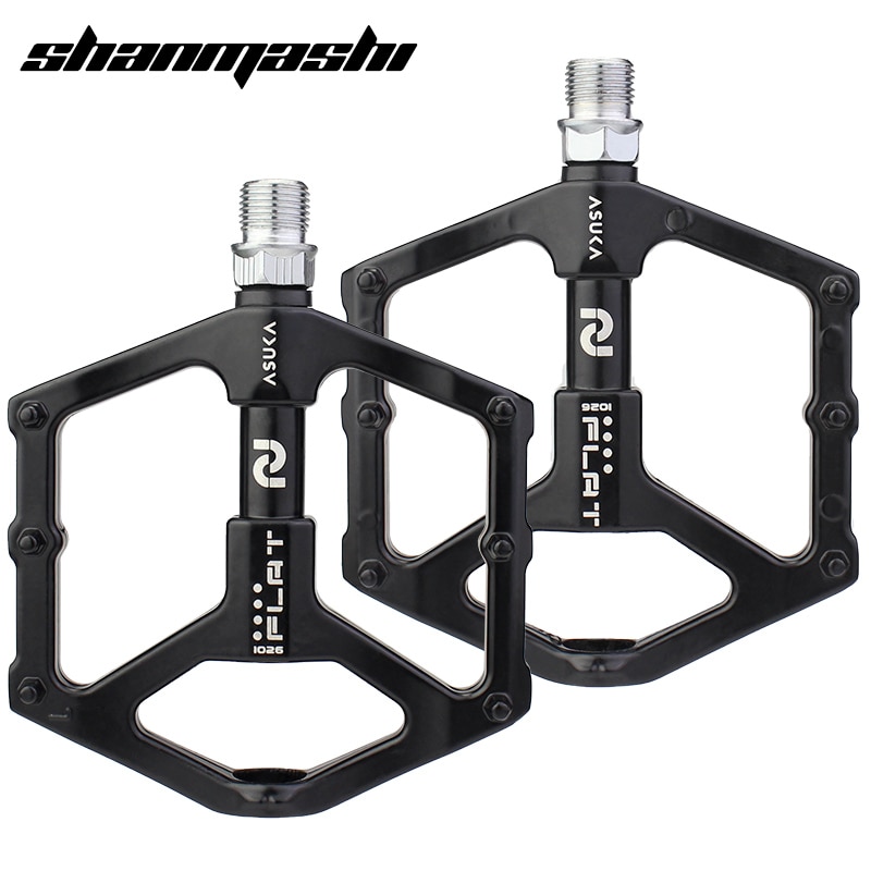 SMS 1026 Bicycle Pedals Aluminum Alloy Integrated Molding Ultralight Wide Non-slip Bearing MTB Road Bike Flat Platform Pedal