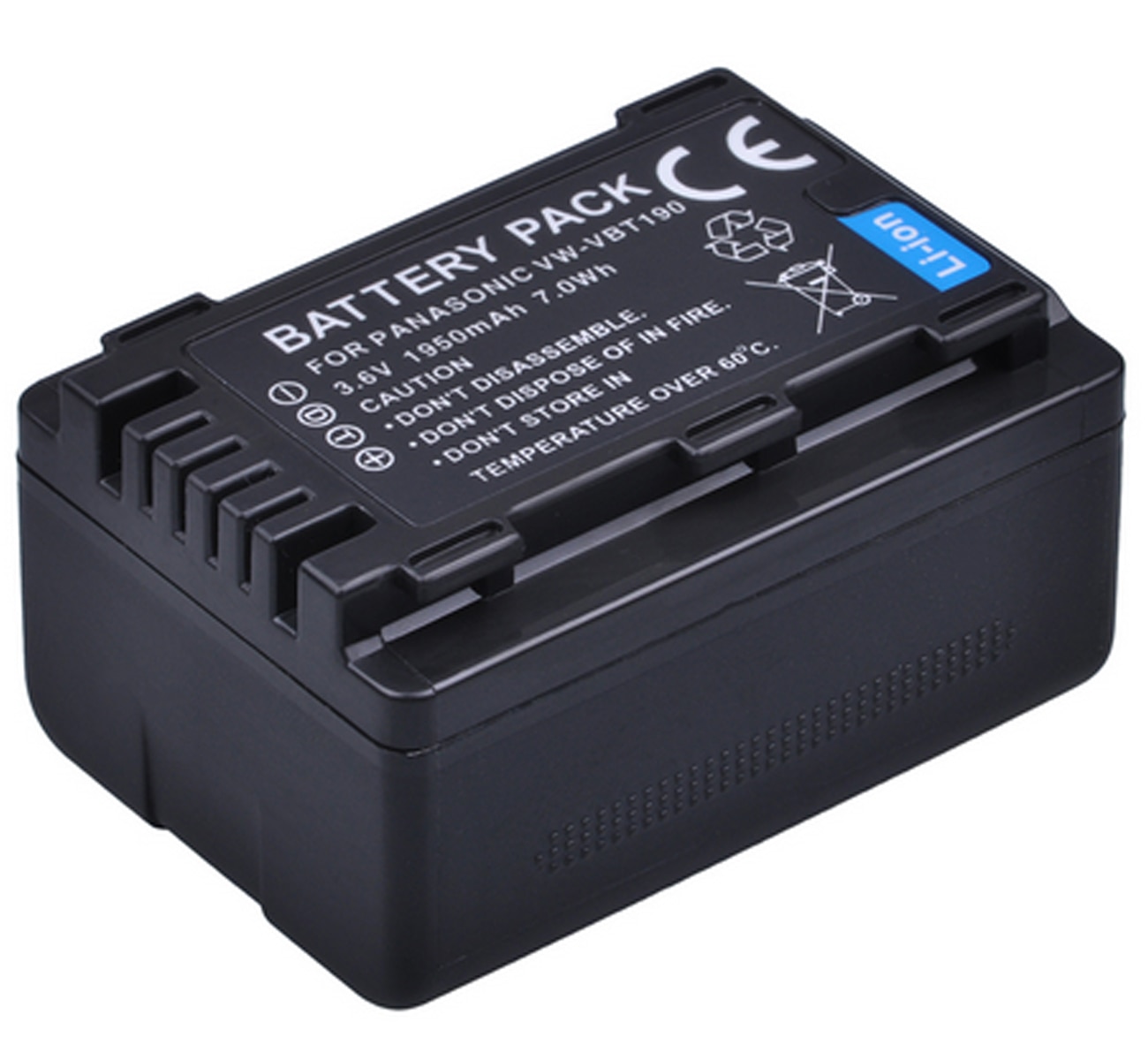 Paquete de baterías para Panasonic HC-V510, HC-V520, HC-V530, HC-V550, HC-V550K, HC-V550CT, HC-V550M, HC-V550MK videocámara Full HD