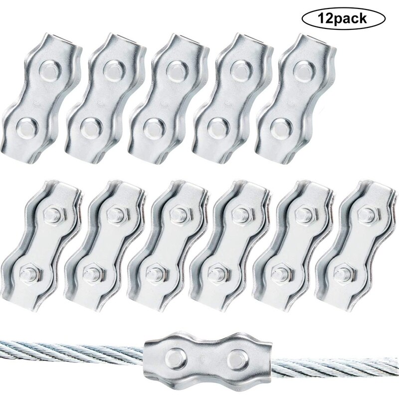 12Pcs Poly Rope Connector Wires Splicer 304 Stainless Steel Connector for Electric Fences