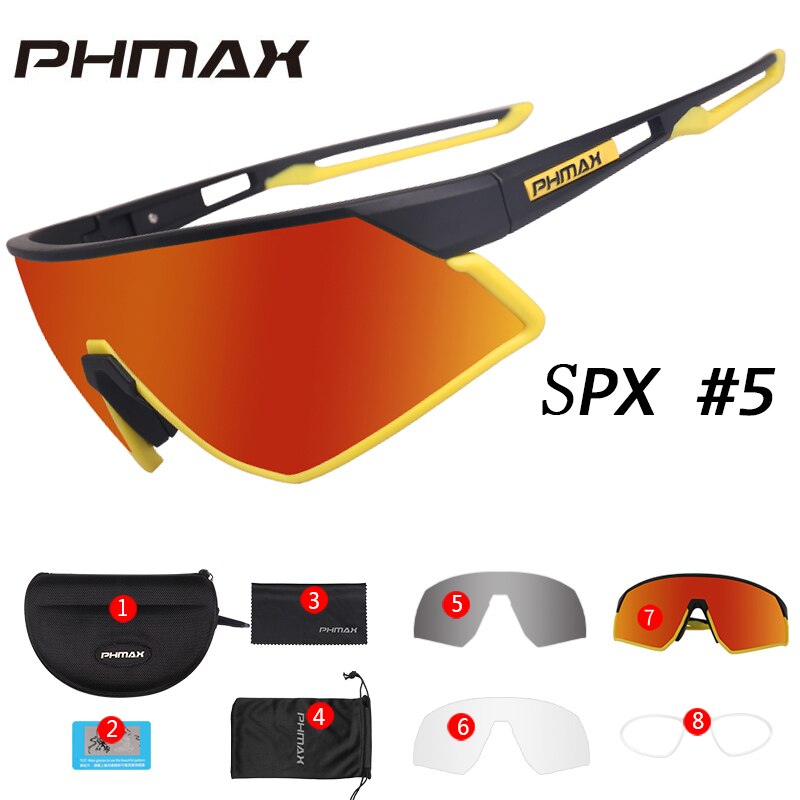 PHMAX Outdoor Sports Road Bicycle Glasses Ultralight Polarized Cycling Sun Glasses Men&Women MTB Bike Sunglasses Goggles Eyewear