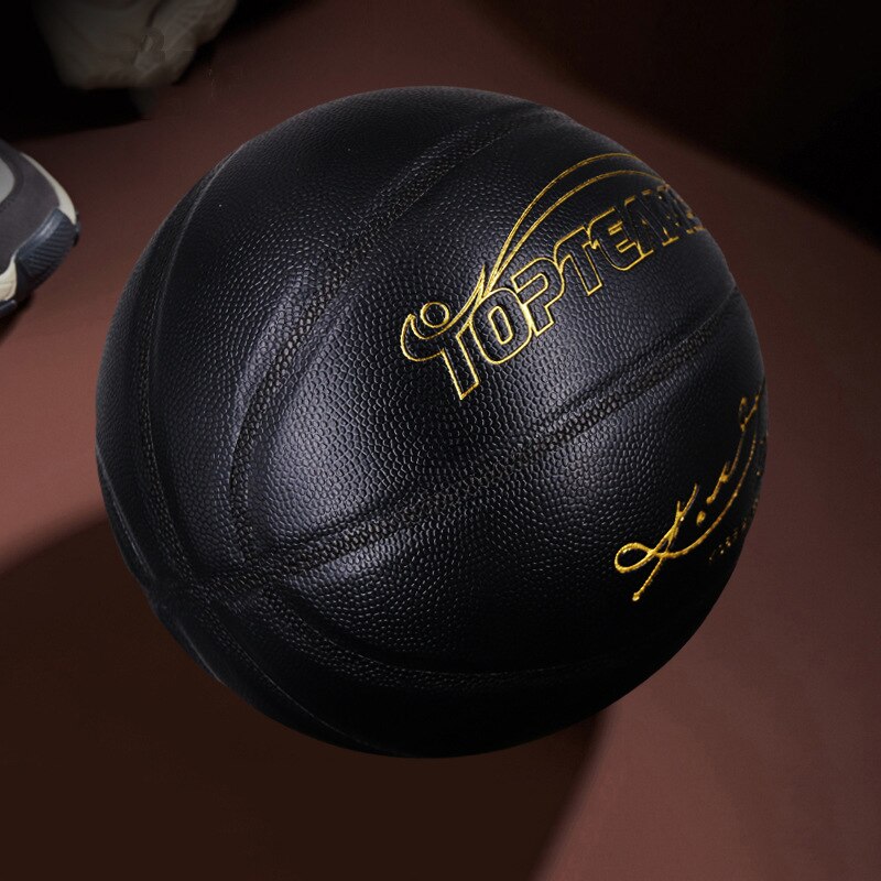 Black Basketball Outdoor Indoor Anti-Slip Waterproof Microfiber Ball 7 Training Wear-Resistant Size 7