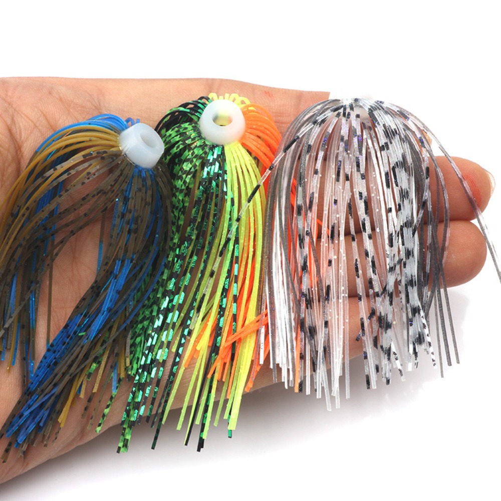 45-Wurzeln-Spinnerbait zum Angeln, Buzzbait, Silikonfaden, Wobbler, Spinner-Köder, Geschwätz-Köder für Barsch, Hecht, Zander für Meeresangeln
