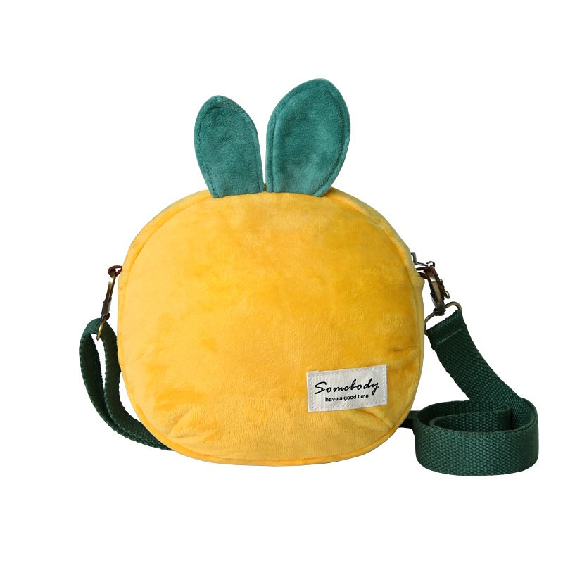 Persimmon kleine tasche weibliche neue cartoon obst diagonal tasche nette student plüsch tasche: yellow