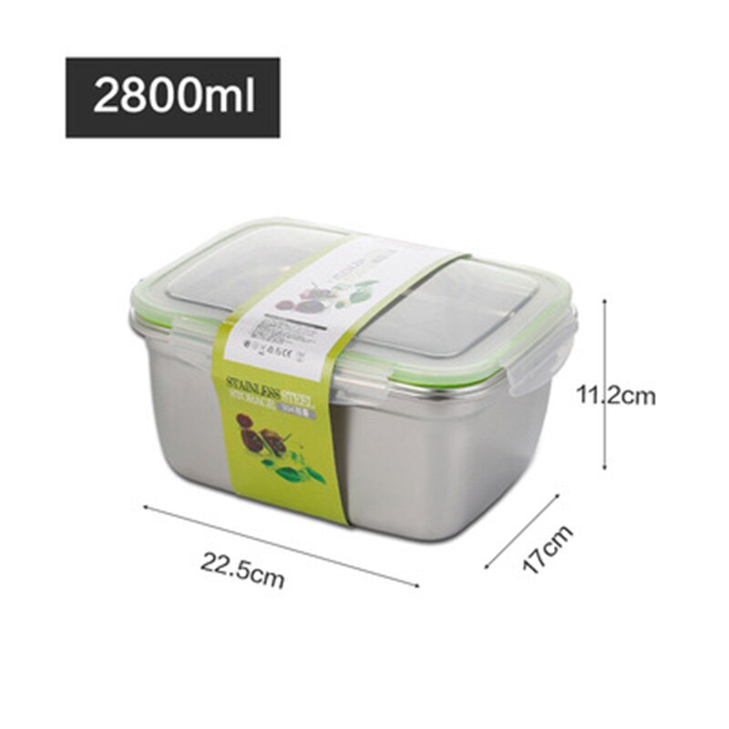 304 Stainlesss Steel Lunch Box Containers Food Preservation Leak Proof Aldult Lunch Box Food Storage Container Bento Box For Kid: 2800ml