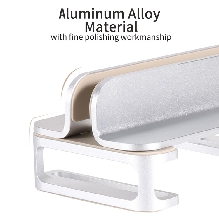 Aluminum Vertical Laptop Computer Stand Desktop Tablet Holder for 17 Inch Devices