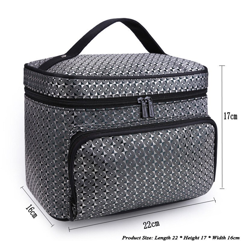 diamond lattice big cosmetic bag ladies waterproof bath products washing necessities travel agency cosmetic