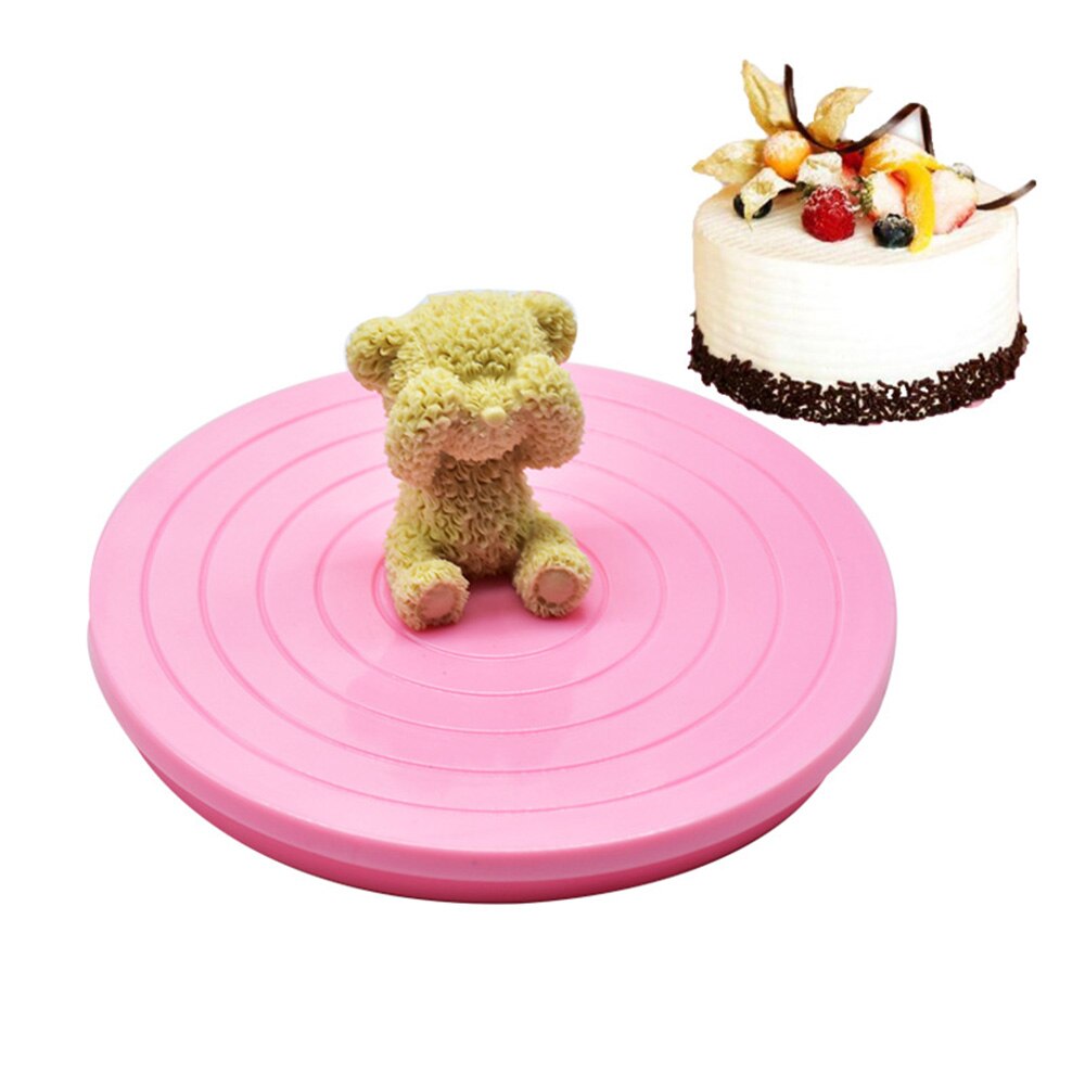 14cm Platform Revolving Decoration Rotating Cake Stand Baking Plate Turntable Essential Helper For Cake Decorating