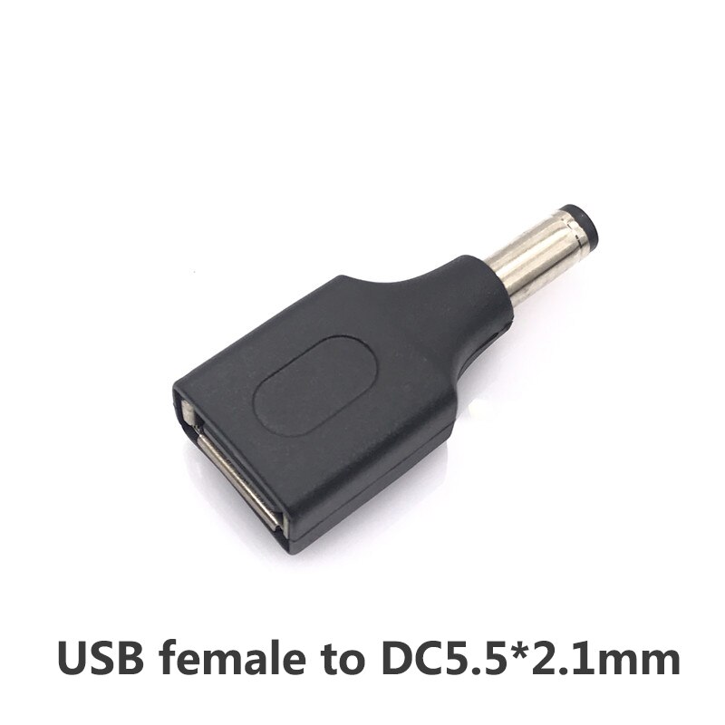 Lot De 5 Adaptateurs USB Femelle Vers Jack DC 5.5x2.1mm Femelle - Noir - Neuf