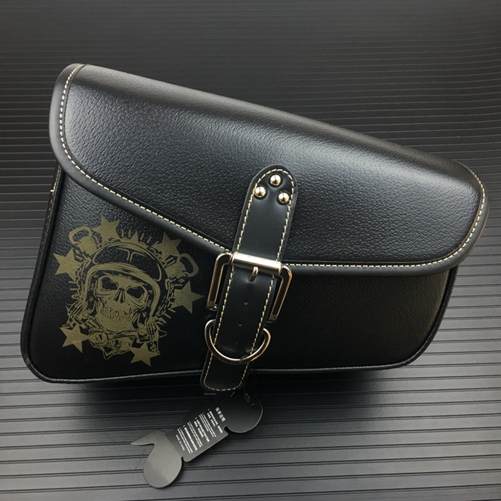 Borse da Sella Moto - Pelle PU - Impermeabile - Borsa Attrezzi Laterale - per Sportster 883 1200XL: Bianco