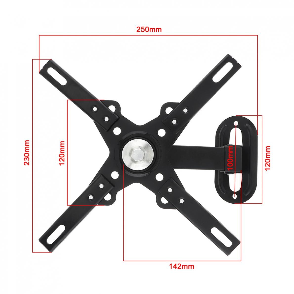 Universal 12KG Adjustable TV Wall Mount Bracket Flat Panel TV Frame Support 30 Degrees with Small Wrench for 14 - 32 Inch