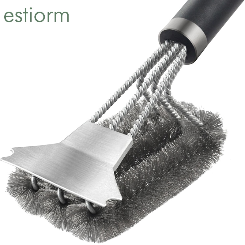 Grill Brush and Scraper,18 inch stainless steel Wire Barbecue cleaning brush,BBQ cleaner for Weber Gas/Charcoal Grilling Grates