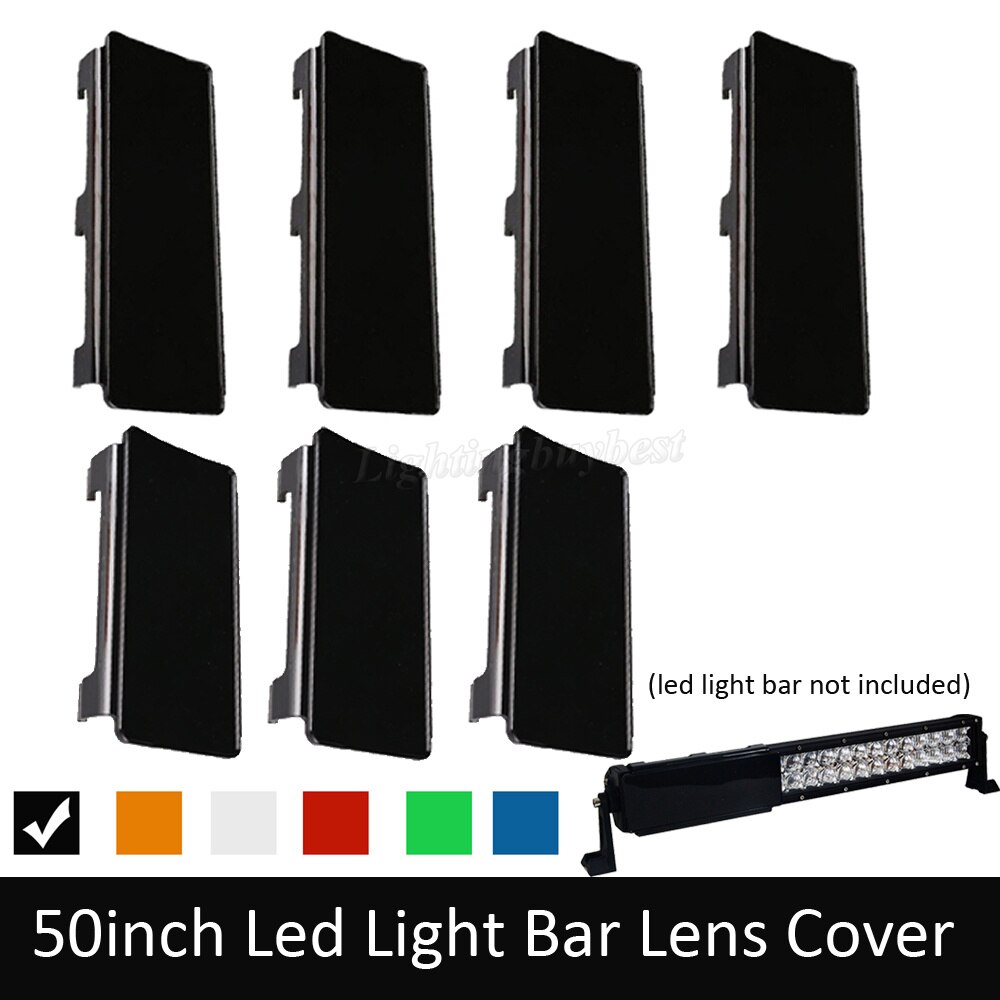 50 "inch Stofdicht Beschermende Lens Covers Black Amber Groen Helder Rood Groen Voor LED Licht Bar Offroad ATV SUV VRACHTWAGEN BOOT 4X4