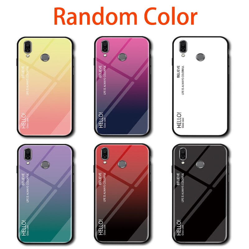 Gradienten Gehärtetem Glas fallen Für Xiao mi rot mi Hinweis 7 5 6 Profi Pocophone F1 mi 8 mi A2 lite 6X 5X A1 mi 9 SE Abdeckung Schutzhülle Fundas: zufällig Farbe