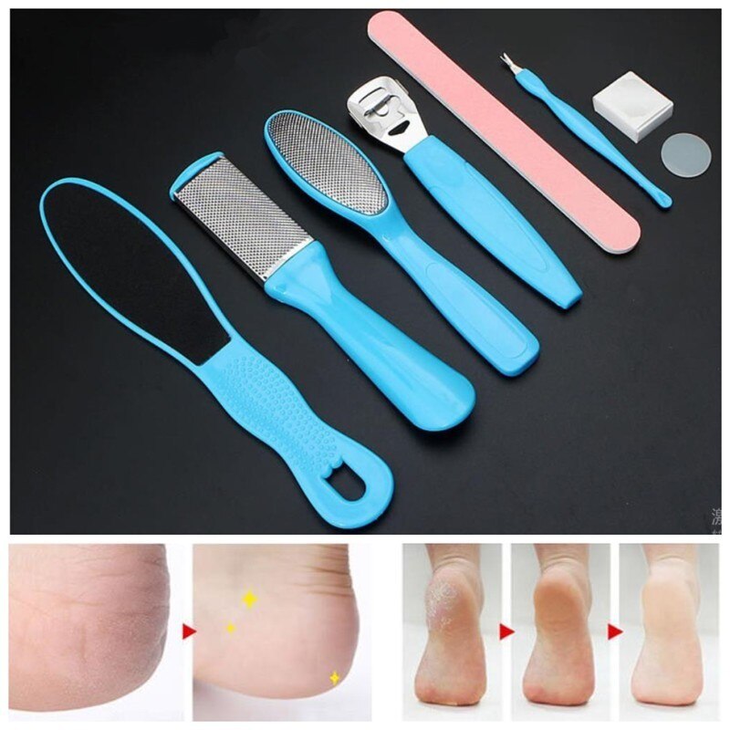 1 sæt pedicure manicure neglerenser fodfil pedicure kniv fodpleje værktøjer fjern død hud værktøj blad fodpleje værktøj