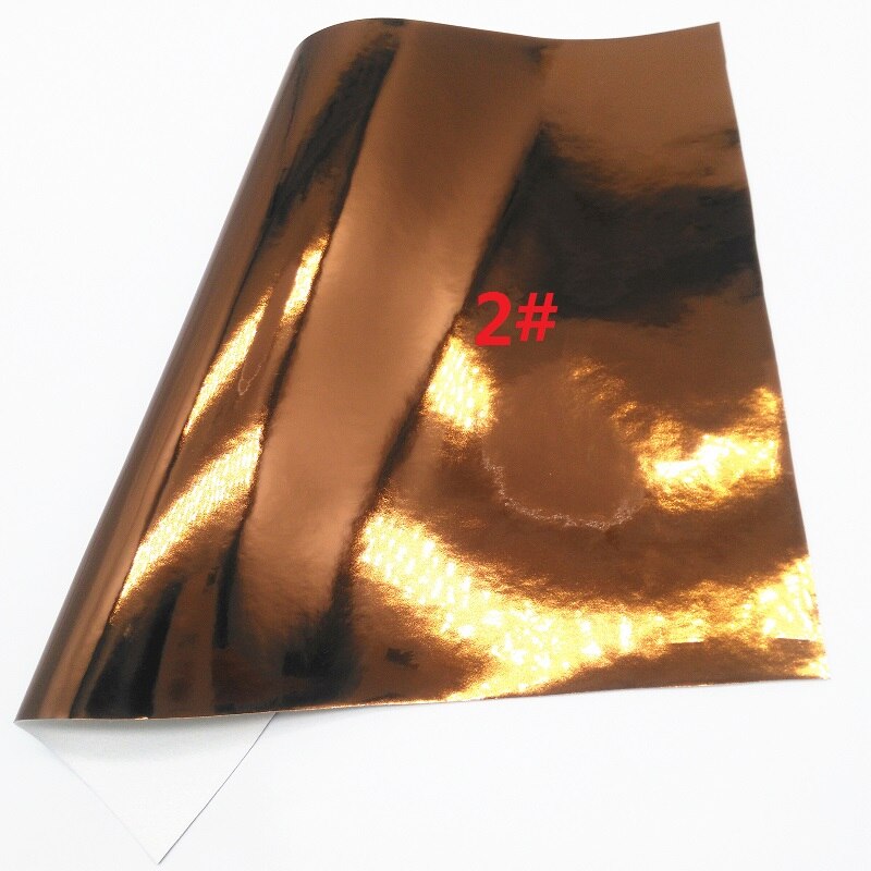 brunt glitterstoff, speil i imitert skinn, laken i syntetisk skinn til sløyfer  a4 størrelse 8 " x11 " blinkende ming  xm100: 2