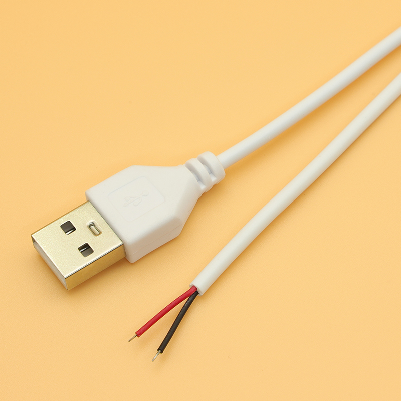 Cable de alimentación con interruptor de 5V, Cable de conexión USB macho a 2 núcleos, botón de 501 encendido y apagado para lámpara de tira LED, bombilla DIY, 1/5/10 Uds.