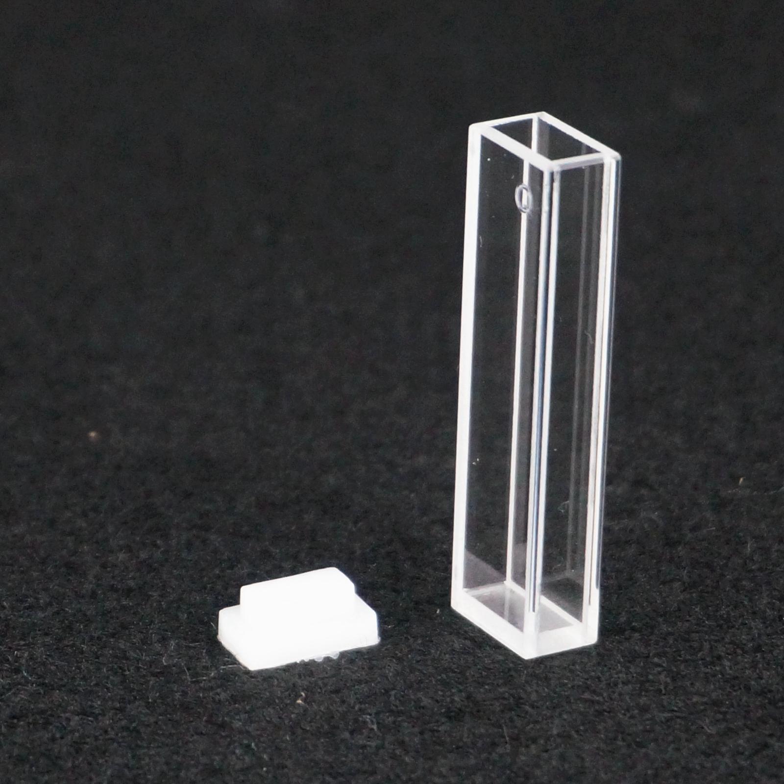 5mm x 10mm Path Length JGS1 Quartz Cuvette Cell With PTFE Lid For Fluorescence Spectrometer