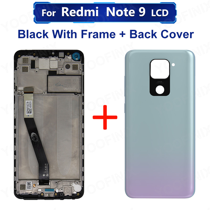 6.53&quot; Original For Xiaomi Redmi Note 9 LCD Display Screen Replacement For Redmi 10X 4G LCD M2003J15SG Display M2003J15SC Parts: Note9 Fra WhiteCover