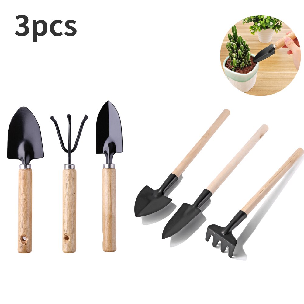 3 Stks/set Mini Schoppen Tuingereedschap Set Transplantatie Bloem Schop Hark Hand Tool Klauw Gereedschap Voor Planten Bonsai Motyka Ogrodnicza