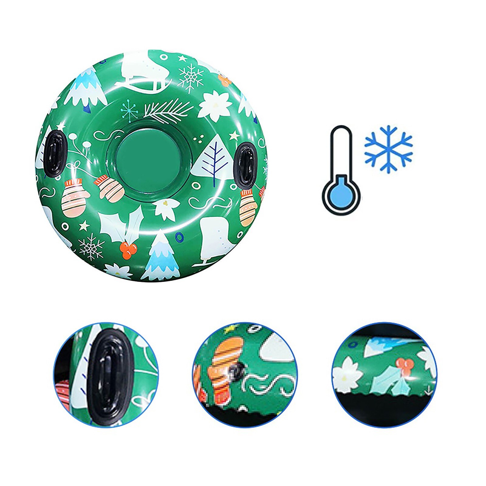 Schnee Rohr Für Winter Aufblasbare Schwebte Skifahren Ring Mit Griff Pvc Schnee Schlitten Reifen Rohr Kind Ski Pad draussen Sport zubehör