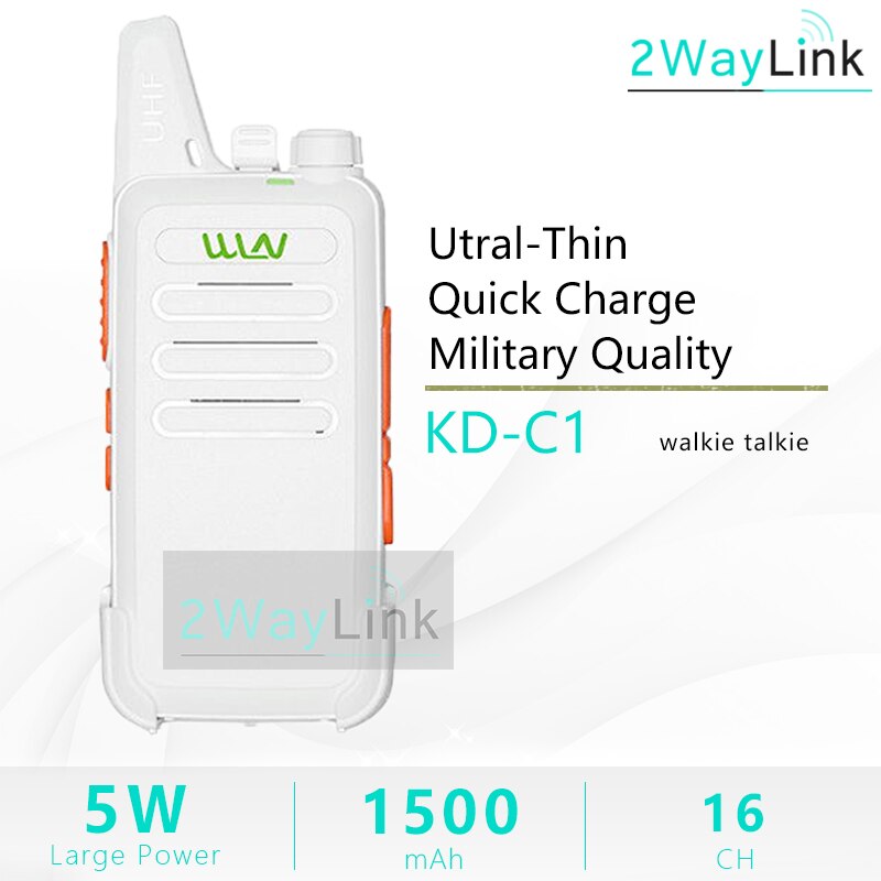WLN KD-C1 Radio Mini Walkie Talkie UHF Handheld Zwei Weg Ham Radio 5W Mini Radio ZT-X6 RT22 Handliche talki walki BF-888S 888S KD-C2: White